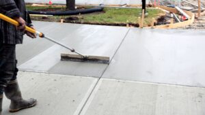 concrete driveway installation in the Texas Hill Country
